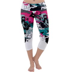 Japan Ninja-japanese-samurai-color- Capri Yoga Leggings by 99art