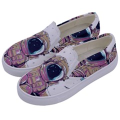Drawing-astronaut Kids  Canvas Slip Ons by 99art