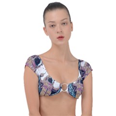 Drawing-astronaut Cap Sleeve Ring Bikini Top by 99art