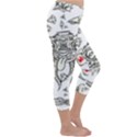 Drawing Clip Art Hand Painted Abstract Creative Space Squid Radio Capri Winter Leggings  View3