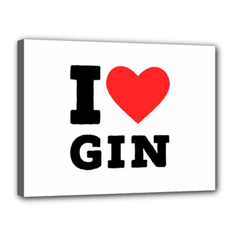 I Love Gin Canvas 16  X 12  (stretched) by ilovewhateva
