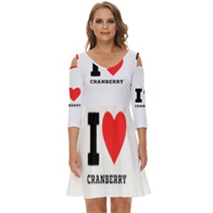 I Love Cranberry Shoulder Cut Out Zip Up Dress by ilovewhateva