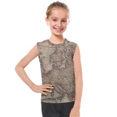 Old Vintage Classic Map Of Europe Kids  Mesh Tank Top by B30l