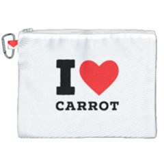 I Love Carrots  Canvas Cosmetic Bag (xxl) by ilovewhateva