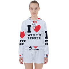 I Love White Pepper Women s Tie Up Sweat by ilovewhateva