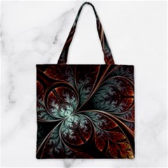 Abstract Pattern Design Art Wallpaper Tracery Texture Zipper Grocery Tote Bag by danenraven