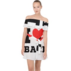 I Love Baci  Off Shoulder Chiffon Dress by ilovewhateva