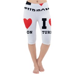 I Love Turron  Lightweight Velour Cropped Yoga Leggings by ilovewhateva