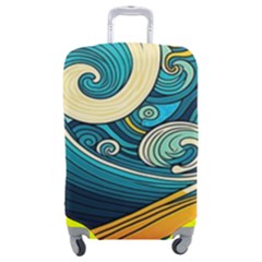 Waves Wave Ocean Sea Abstract Whimsical Abstract Art Luggage Cover (medium) by Cowasu