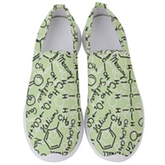 Multicolored Chemical Bond Illustration Chemistry Formula Science Men s Slip On Sneakers by Cowasu