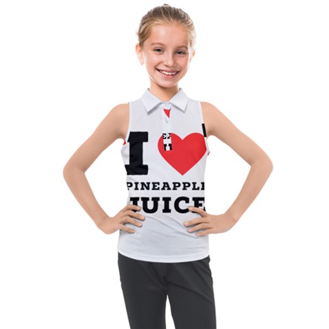 I Love Pineapple Juice Kids  Sleeveless Polo Tee by ilovewhateva