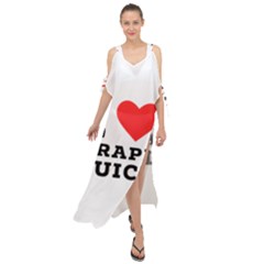 I Love Grape Juice Maxi Chiffon Cover Up Dress by ilovewhateva