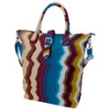 Line Vertical Lines Color Lines Buckle Top Tote Bag View1