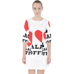 I Love Galao Coffee Quarter Sleeve Pocket Dress by ilovewhateva