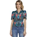 Birds Parrots Love Ornithology Species Fauna Puffed Short Sleeve Button Up Jacket View1