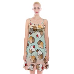 Cupcakes Cake Pie Pattern Spaghetti Strap Velvet Dress by Ndabl3x