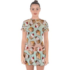 Cupcakes Cake Pie Pattern Drop Hem Mini Chiffon Dress by Ndabl3x