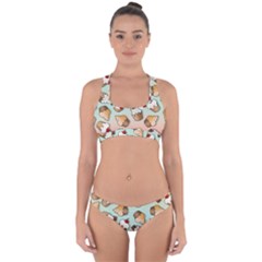 Cupcakes Cake Pie Pattern Cross Back Hipster Bikini Set by Ndabl3x
