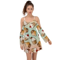 Cupcakes Cake Pie Pattern Boho Dress by Ndabl3x