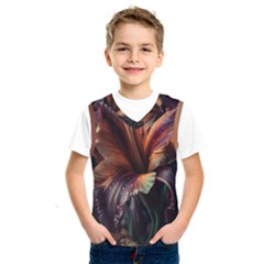 Flower Orange Lilly Kids  Basketball Tank Top by Ndabl3x