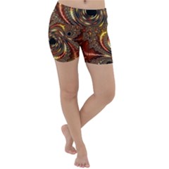 Geometric Art Fractal Abstract Art Lightweight Velour Yoga Shorts by Ndabl3x