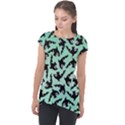 Orca Killer Whale Fish Cap Sleeve High Low Top View1
