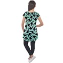 Orca Killer Whale Fish Cap Sleeve High Low Top View2