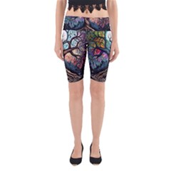 Tree Colourful Yoga Cropped Leggings by Ndabl3x