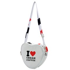 I Love Cream Coffee Heart Shoulder Bag by ilovewhateva