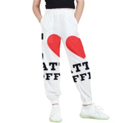 I Love Latte Coffee Kids  Elastic Waist Pants by ilovewhateva