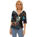 Peacock Bird Feathers plumage Colorful Texture Abstract Lightweight Drawstring Hooded Top View1