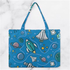 About-space-seamless-pattern Zipper Medium Tote Bag by Wav3s