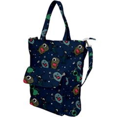 Monster-alien-pattern-seamless-background Shoulder Tote Bag by Wav3s