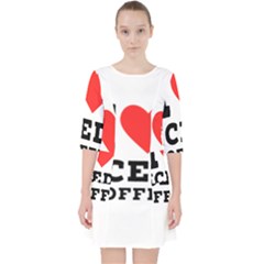 I Love Iced Coffee Quarter Sleeve Pocket Dress by ilovewhateva
