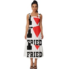 I Love Fried Cake  Square Neckline Tiered Midi Dress by ilovewhateva
