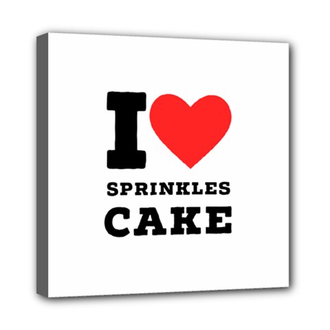 I Love Sprinkles Cake Mini Canvas 8  X 8  (stretched) by ilovewhateva