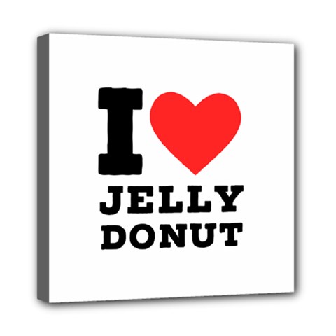 I Love Jelly Donut Mini Canvas 8  X 8  (stretched) by ilovewhateva