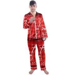 Geometry Mathematics Cube Men s Long Sleeve Satin Pajamas Set by Ndabl3x