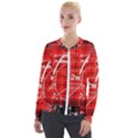 Geometry Mathematics Cube Velvet Zip Up Jacket View1