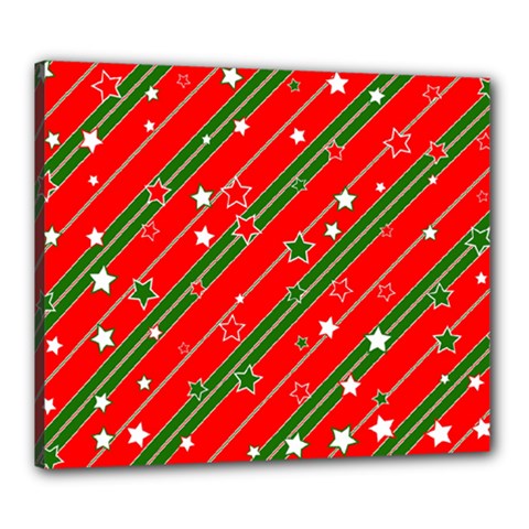 Christmas Paper Star Texture Canvas 24  X 20  (stretched) by Ndabl3x