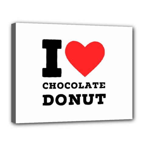 I Love Chocolate Donut Canvas 14  X 11  (stretched) by ilovewhateva