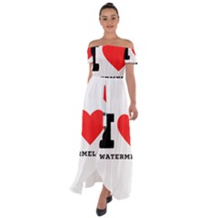 I Love Watermelon  Off Shoulder Open Front Chiffon Dress by ilovewhateva