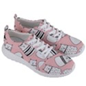 Cute Cats Cartoon Seamless-pattern Men s Lightweight Sports Shoes View3