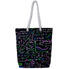 Math-linear-mathematics-education-circle-background Full Print Rope Handle Tote (small) by Vaneshart