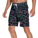 Math-linear-mathematics-education-circle-background Men s Beach Shorts View2