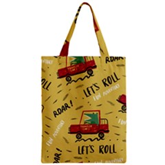 Childish-seamless-pattern-with-dino-driver Zipper Classic Tote Bag by Vaneshart