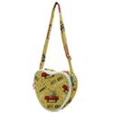 Childish-seamless-pattern-with-dino-driver Heart Shoulder Bag View1