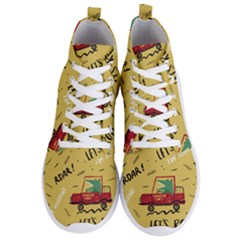 Childish-seamless-pattern-with-dino-driver Men s Lightweight High Top Sneakers by Vaneshart