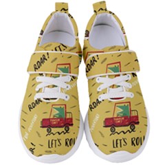 Childish-seamless-pattern-with-dino-driver Women s Velcro Strap Shoes by Vaneshart