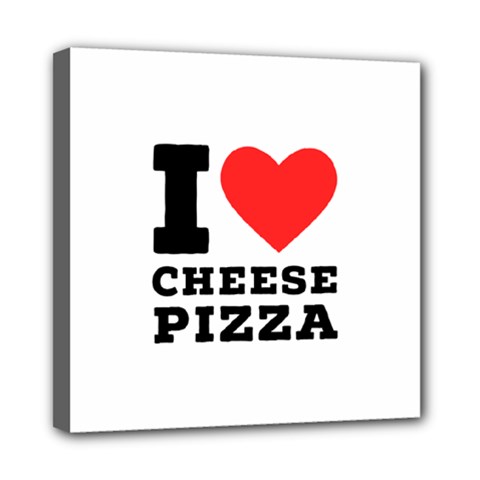 I Love Cheese Pizza Mini Canvas 8  X 8  (stretched) by ilovewhateva
